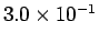 $ 3.0 \times 10^{-1} $