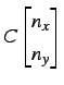 $\displaystyle C \begin{bmatrix}n_x  n_y \end{bmatrix}$